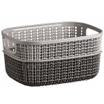 Корзина SP-165 Вязка 6,8л двухцветная серый светлый+серый
