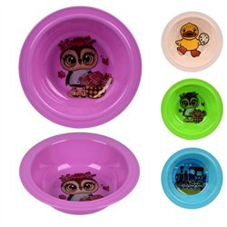 Тарелка детская ПБ-147 суповая 0,4л с рисунком 