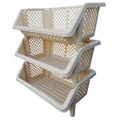 Этажерка универсальная 3 яруса ПГ-8006 бежевый