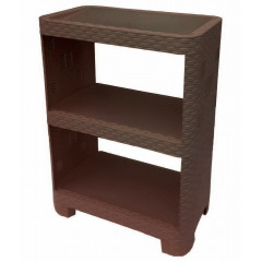 Етажерка ротанг 3 яруси ПГ-8003 коричневий