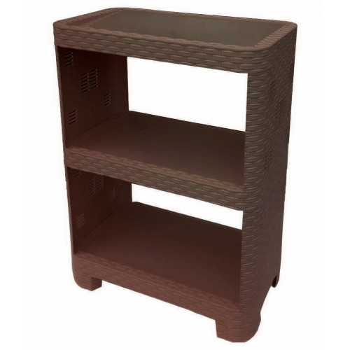 Етажерка ротанг 3 яруси ПГ-8003 коричневий