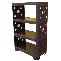 Этажерка ротанг 4 яруса ПГ-8004 коричневый