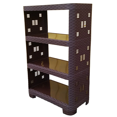 Этажерка ротанг 4 яруса ПГ-8004 коричневый