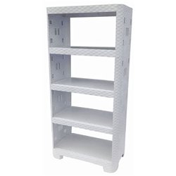 Этажерка ротанг 5 ярусов ПГ-8005 белый