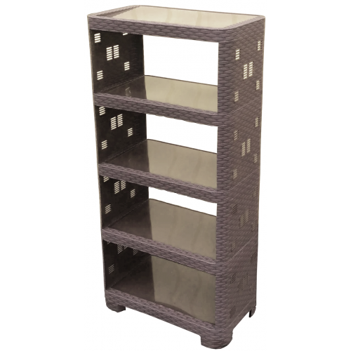 Этажерка ротанг 5 ярусов ПГ-8005 капучино