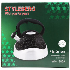 Чайник 1385A-WK 3,0л нерж+мармур 2