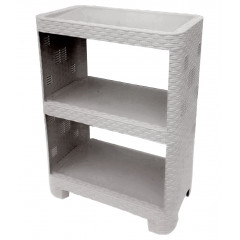 Етажерка ротанг 3 яруси ПГ-8003 сірий 