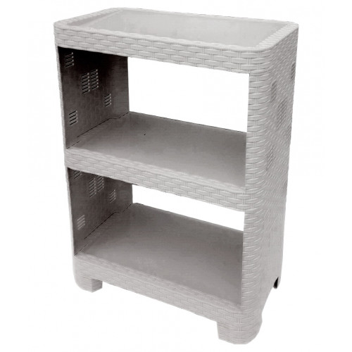 Етажерка ротанг 3 яруси ПГ-8003 сірий 