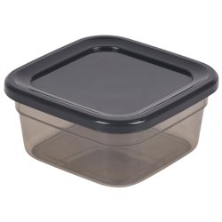 Контейнер Прайм 0,4л квадратный ПБ-895 11х11х5см прозрачно-черный