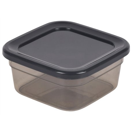 Контейнер Прайм 0,4л квадратний 11х11х5см прозоро-чорний