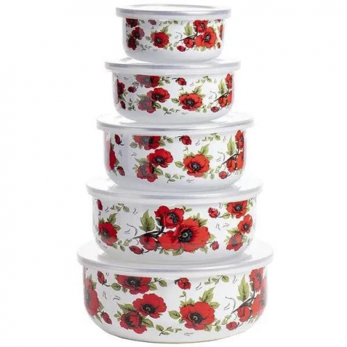 Судочки емаль 0961 білі 5шт