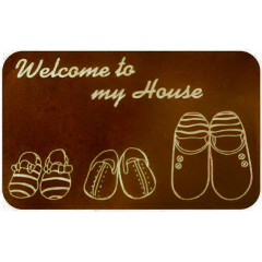 Килимок войлок 60x90см Тапочки коричневий