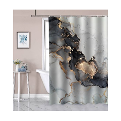 Штора Фотопринт 85008 Черный мрамор 