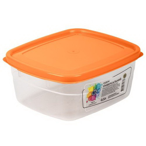 Судок НП 0,5л №89п оранжевая крышка