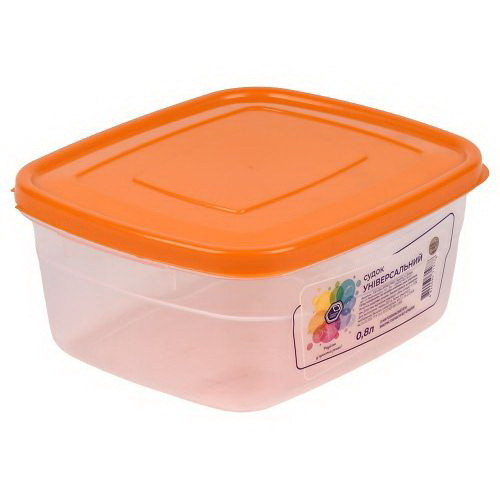Судок НП 0,8л №90п оранжевая крышка 
