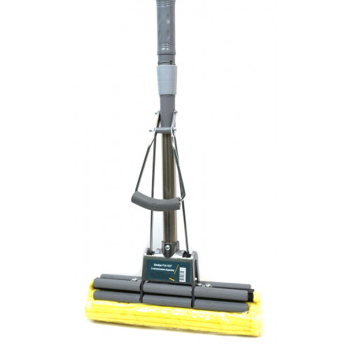 Швабра 2-й отжим 8003 изгиб хром телескоп серый