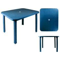 Стол дачный прямоугольный Акция синий 99х80х76см