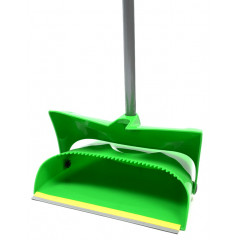 Совок на довгій ручці Гор з гумкою складний зелений