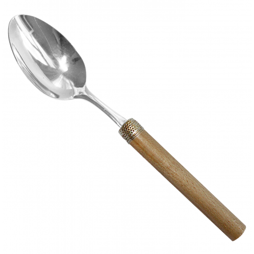 Ложка столовая деревянная ручка 21,5см