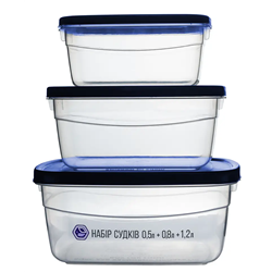 Судок набор НП №95і 0,5+0,8+1,2л индиго крышка