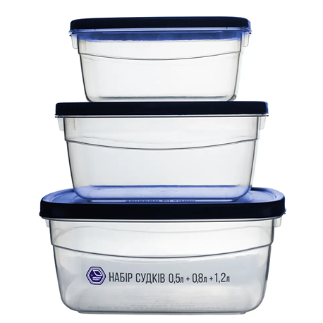 Судок набор НП №95і 0,5+0,8+1,2л индиго крышка