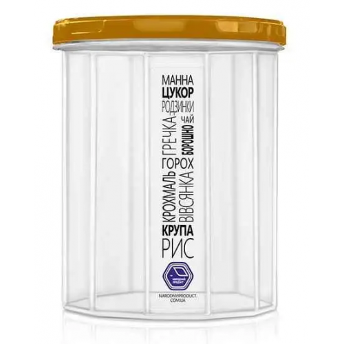 Банка для сипучих НП 0,65л №107g Gold кришка