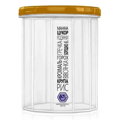 Банка для сыпучих НП 1,5л №84g Gold крышка 