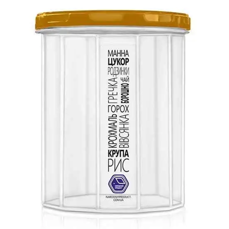 Банка для сипучих НП 1,5л №84g Gold кришка