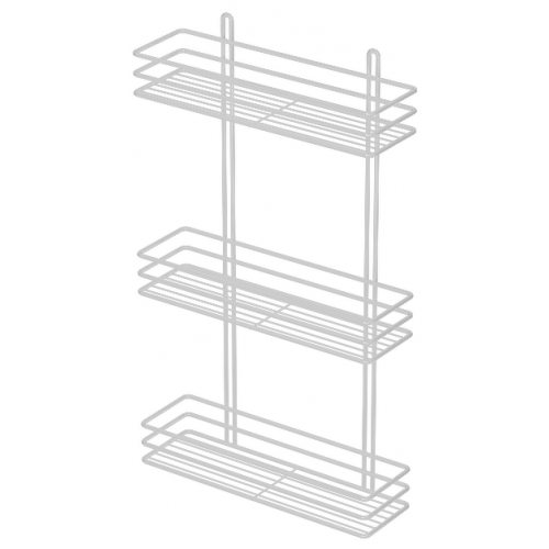 Полка прямая 3-яр металл 35см ПП-35331 белая 3-контурная