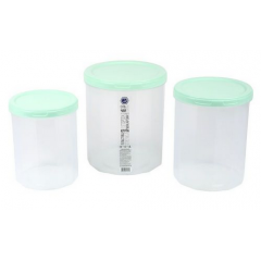 Банка для сипучих НП набір 1+1,5+2л №99м м'ятна кришка