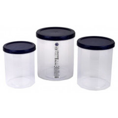 Банка для сипучих НП набір 1+1,5+2л №99і індиго кришка