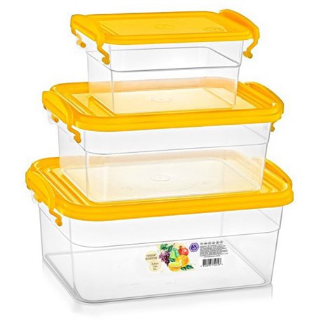 Бокс набір НП №59ж 0,85+1,6+3л жовта кришка