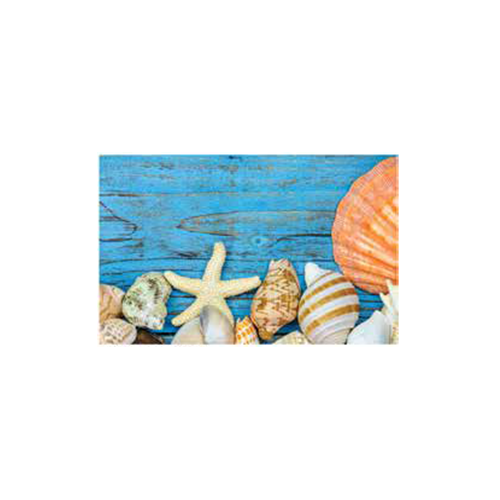 Коврик Таба 57х90 ракушки на голубом