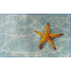 Коврик Таба 50х80 голубой мрамор+морская звезда