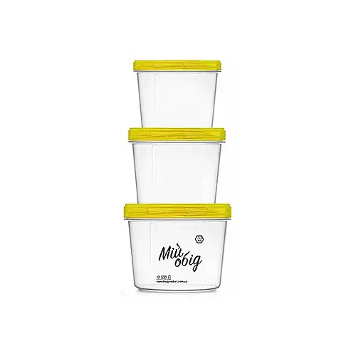 Судок набор НП круглый №70ж 0,3+0,5+0,7л желтая крышка