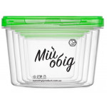 Судок набор НП круглый №82з 0,2+0,3+0,5+0,7+1л зеленая крышка