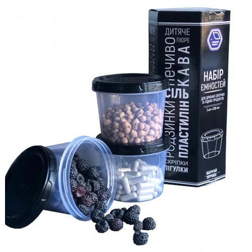 Судок набір НП круглий №88і 3х0,2л індиго кришка в коробці