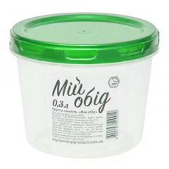 Судок НП круглий 0,3л №67з зелена кришка