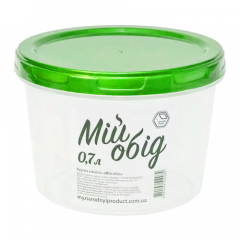 Судок НП круглый 0,7л №69з зеленая крышка