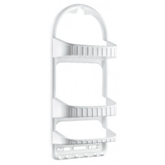 Полка 09165 для ванної 3-яр пряма біла