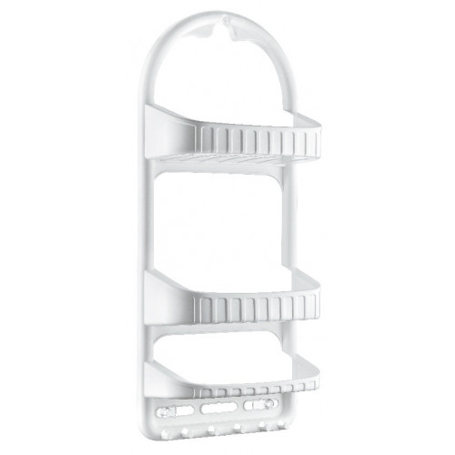 Полка 09165 для ванной 3-яр прямая белая