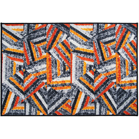 Коврик Таба 50х80 серо-оранжевый