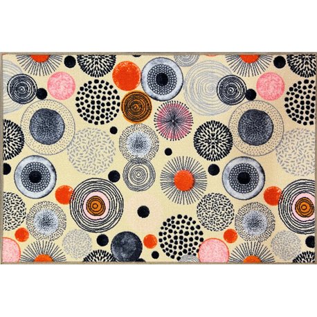 Килимок Таба 80х120 кола на бежевому