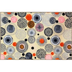 Коврик Таба 50х80 круги на бежевом