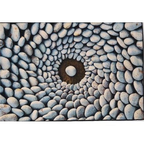 Коврик Таба 50х80 серый камни