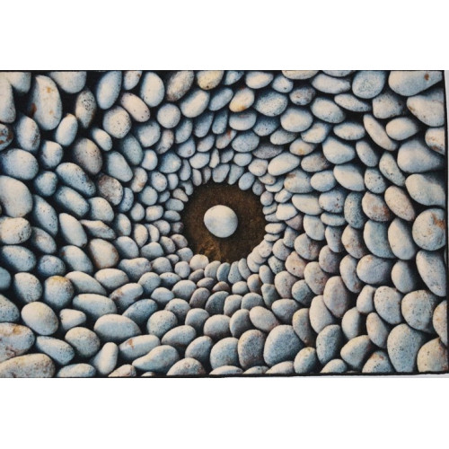 Коврик Таба 57х90 серый камни