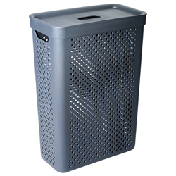 Корзина для белья Simple 25л прямая 8136-А гранит