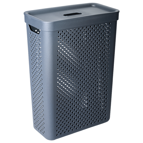 Корзина для белья Simple 25л прямая 8136-А гранит