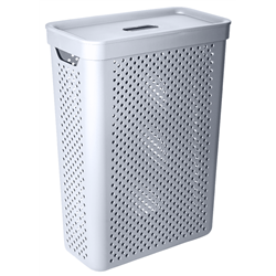 Корзина для білизни Simple 25л пряма 8138-А сірий