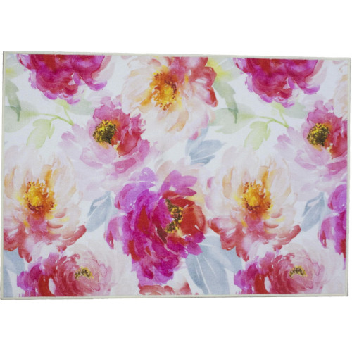 Коврик Таба 57х90 бежево-зеленые квадратики